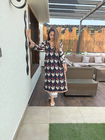 Avanika floral print kurta for women