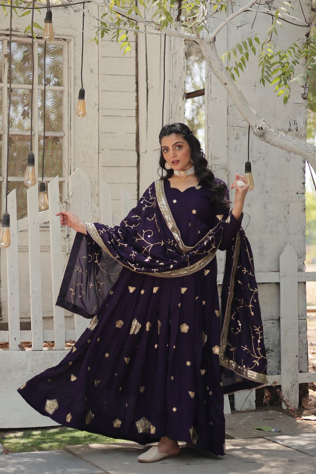 Angel Wardrobe Designed Gown to Make you feel Like a Queen. With Their Comfortable Fit, Premium Fabrics and Stunning Sequins Work, this is sure to make You Feel Confident and Stylish All Day Long.