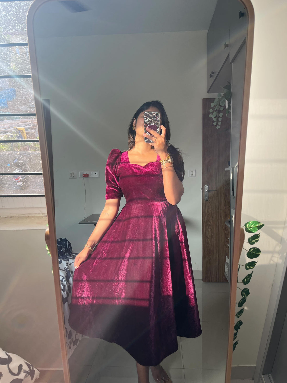 Jashan velvet western wear dress for women