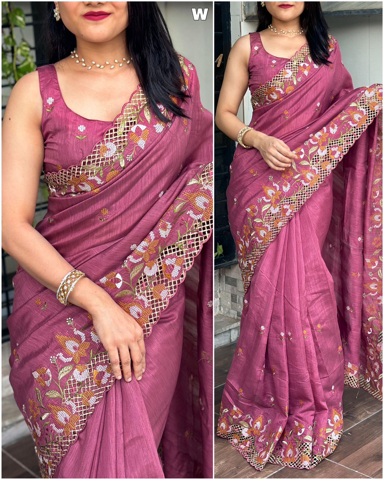 Angel Wardrobe Presents Beautiful Visca Slub Silk Saree For Women