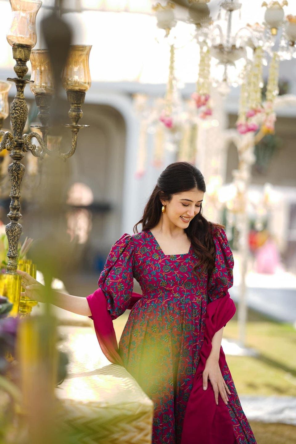 Angel Wardrobe: Presents Hevay Cotton Duppata With Lace Gown