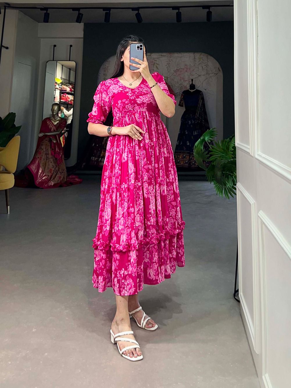 Angel Wardrobe: Sizzling Summer Style Alert : This georgette Floral Frock is a Must-Have for Your Wardrobe