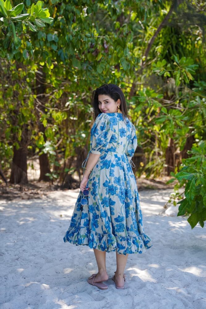 Angel Wardrobe Presents Azure bloom dress